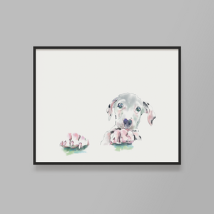 Dalmatian Peek-A-Boo (Original Painting)